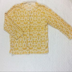 J CREW SUMMER WEIGHT COTTON V NECK CARDIGAN.SZ L